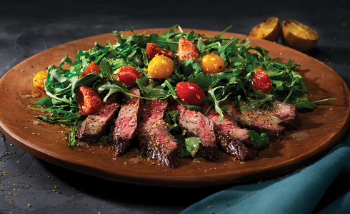 Feature - Steak Salad With Lime Wasabi Dressing