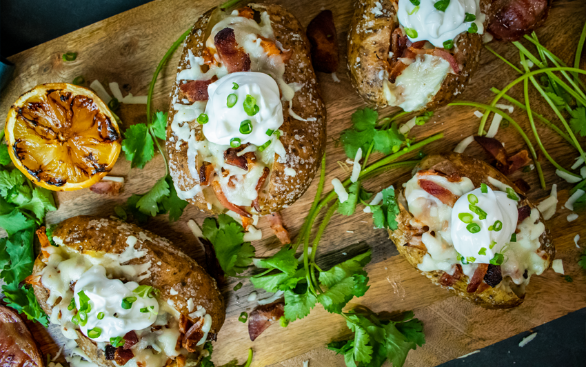 Recipe Blog - Fully Loaded BBQ Chicken Baked Potatoes - Serve2